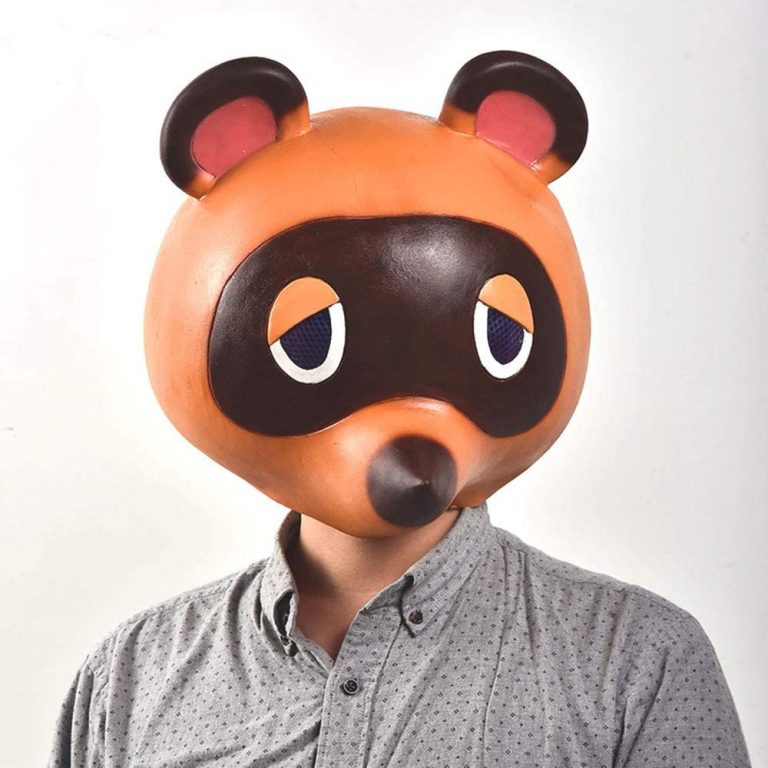 Animal Tom Nook Headgear Mask Tanuki Full Head Helmet Raccoon mask for ...